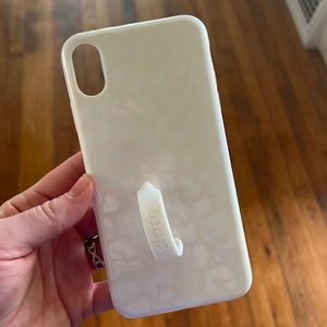 White cheetah print opal loopy case